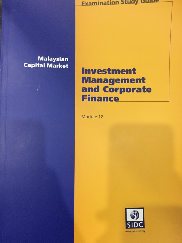 Module 12: Investment Management and Corporate Finance – Re-print 2018 (Update)